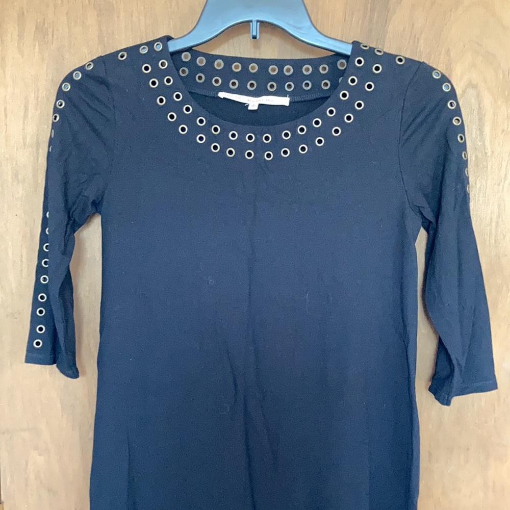 3/$15 RACHEL Rachel Roy dress black with metal accents pullover party size S - Picture 12 of 16